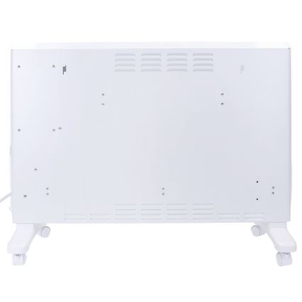 ZEVENTI - Smart vægmonteret elektrisk elvarmer/konvektor med LCD-display 1000/2000W/230V Wi‑Fi hvid