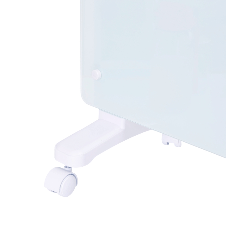 ZEVENTI - Smart vægmonteret elektrisk elvarmer/konvektor med LCD-display 1000/2000W/230V Wi‑Fi hvid