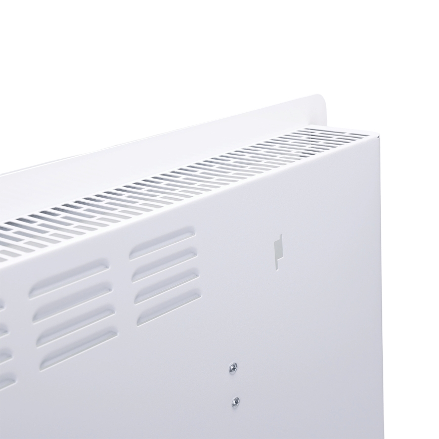 ZEVENTI - Smart vægmonteret elektrisk elvarmer/konvektor med LCD-display 1000/2000W/230V Wi‑Fi hvid