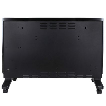 ZEVENTI - Smart vægmonteret elektrisk panelovn/konvektor med LCD-display 1000/2000W/230V Wi-Fi sort