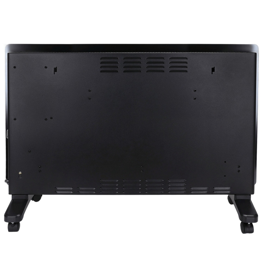 ZEVENTI - Smart vægmonteret elektrisk panelovn/konvektor med LCD-display 1000/2000W/230V Wi-Fi sort