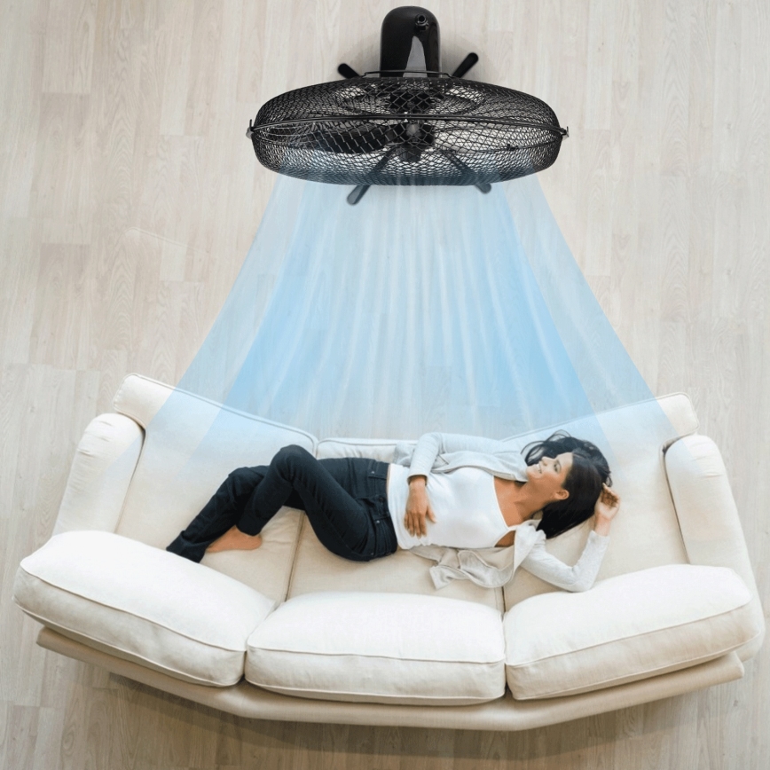 ZEVENTI - Standerventilator FLOW 40W/230V sort