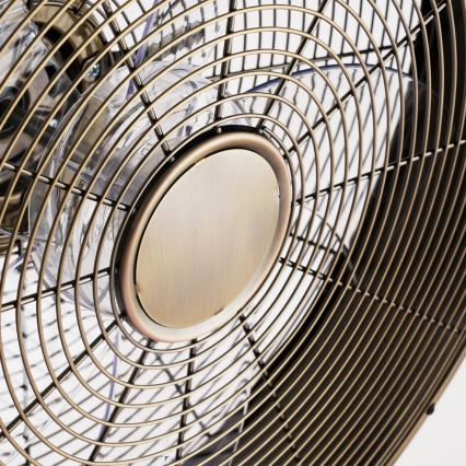 ZEVENTI - Vægventilator FANNY 50W/230V Ø 45 cm bronzefarvet + fjernbetjening