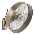 ZEVENTI - Vægmonteret ventilator FANNY 50W/230V i bronze + fjernbetjening