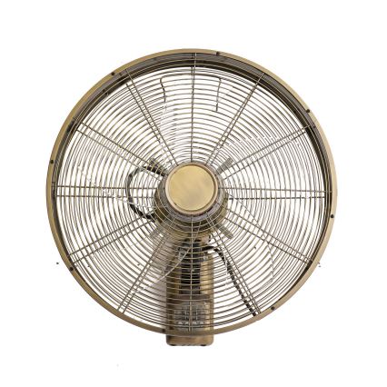 ZEVENTI - Vægmonteret ventilator FANNY 50W/230V i bronze + fjernbetjening