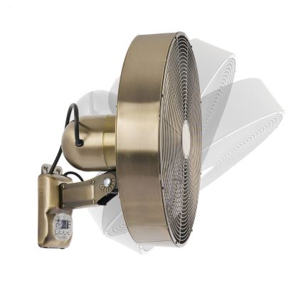 ZEVENTI - Vægmonteret ventilator FANNY 50W/230V i bronze + fjernbetjening