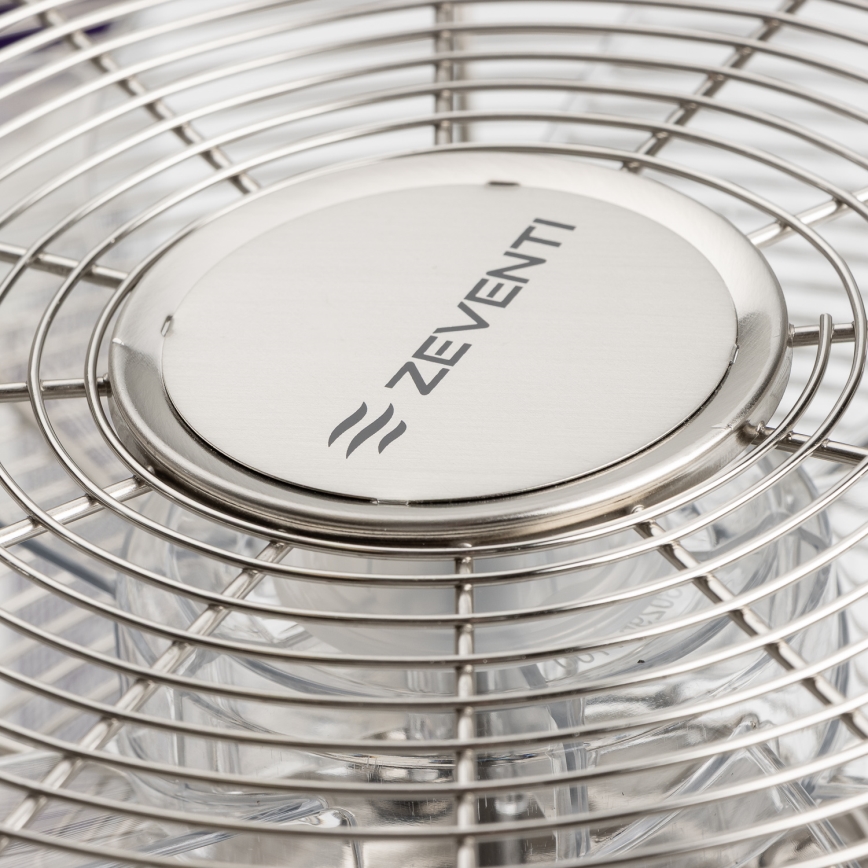 ZEVENTI - Vægmonteret ventilator FREEZE 50W/230V Ø 45 cm mat krom + fjernbetjening