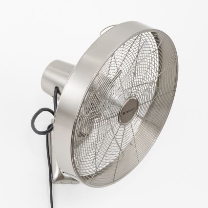 ZEVENTI - Vægmonteret ventilator FREEZE 50W/230V Ø 45 cm mat krom + fjernbetjening