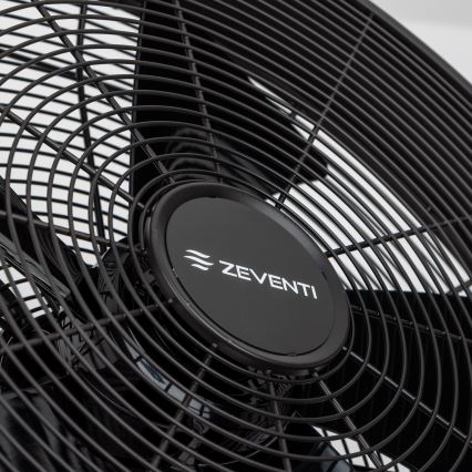 ZEVENTI - Vægmonteret ventilator FREEZE 50W/230V Ø 45 cm sort + fjernbetjening
