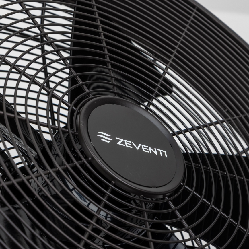 ZEVENTI - Vægmonteret ventilator FREEZE 50W/230V Ø 45 cm sort + fjernbetjening