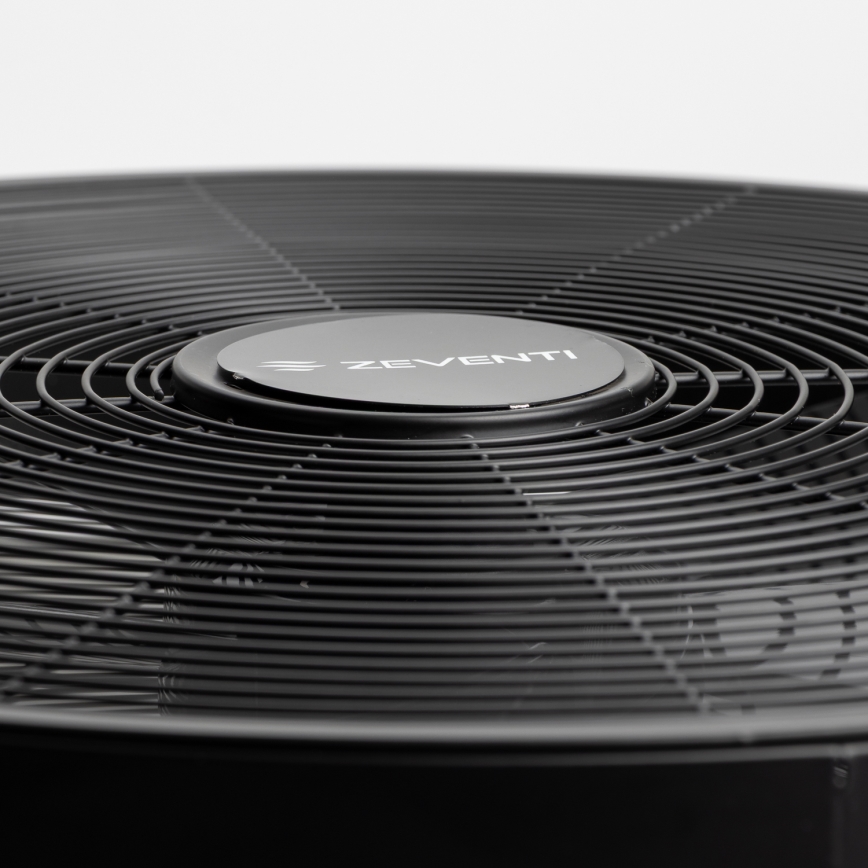 ZEVENTI - Vægmonteret ventilator FREEZE 50W/230V Ø 45 cm sort + fjernbetjening