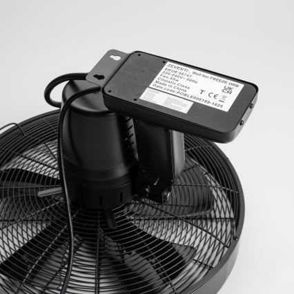 ZEVENTI - Vægmonteret ventilator FREEZE 50W/230V Ø 45 cm sort + fjernbetjening