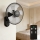 ZEVENTI - Vægventilator FANNY 45W/230V Ø 41 cm sort + fjernbetjening