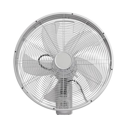 ZEVENTI - Vægmonteret ventilator FANNY 50W/230V Ø 45 cm mat krom + fjernbetjening