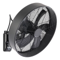 ZEVENTI - Vægventilator FANNY 50W/230V sort + fjernbetjening