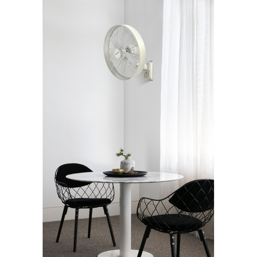 ZEVENTI - Vægventilator FREEZE 50W/230V diameter 40 cm hvid + fjernbetjening