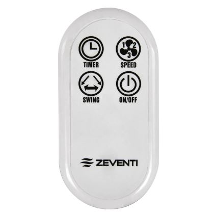 ZEVENTI - Vægventilator FREEZE 50W/230V diameter 40 cm hvid + fjernbetjening