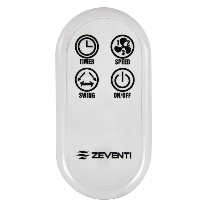 ZEVENTI - Vægventilator FREEZE 50W/230V diameter 40 cm hvid + fjernbetjening