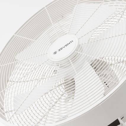 ZEVENTI - Vægventilator FREEZE 50W/230V diameter 40 cm hvid + fjernbetjening