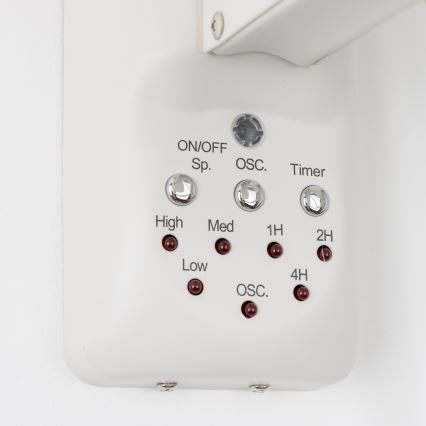 ZEVENTI - Vægventilator FREEZE 50W/230V diameter 40 cm hvid + fjernbetjening