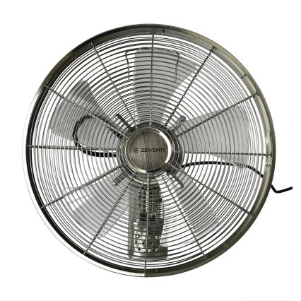 ZEVENTI - Vægventilator FREEZE 50W/230V diameter 40 cm mat krom + fjernbetjening