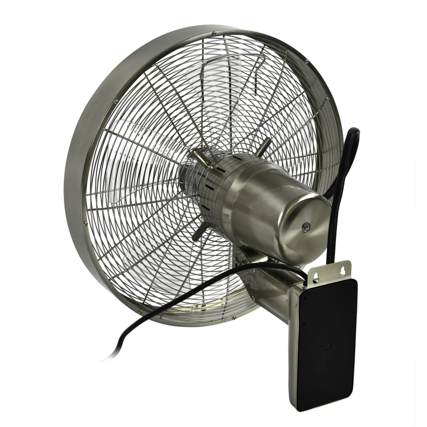 ZEVENTI - Vægventilator FREEZE 50W/230V diameter 40 cm mat krom + fjernbetjening