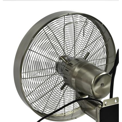 ZEVENTI - Vægventilator FREEZE 50W/230V diameter 40 cm mat krom + fjernbetjening