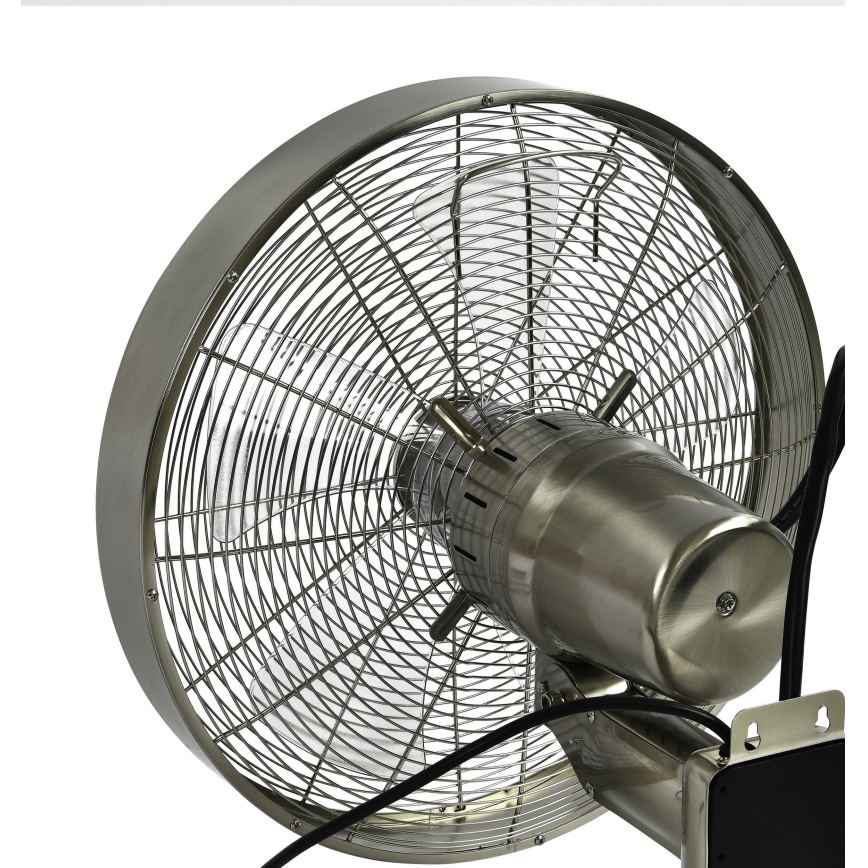 ZEVENTI - Vægventilator FREEZE 50W/230V diameter 40 cm mat krom + fjernbetjening