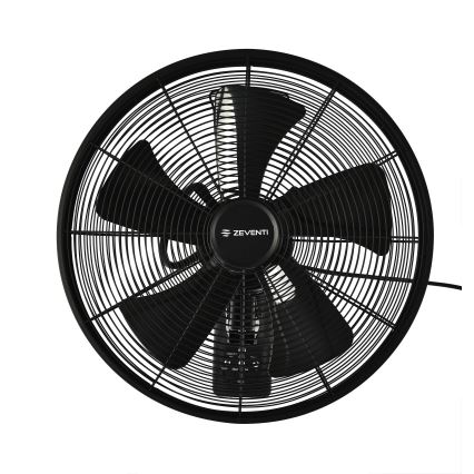 ZEVENTI - Vægventilator FREEZE 50W/230V diameter 40 cm sort + fjernbetjening