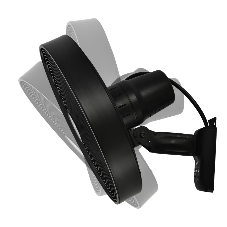 ZEVENTI - Vægventilator FREEZE 50W/230V diameter 40 cm sort + fjernbetjening