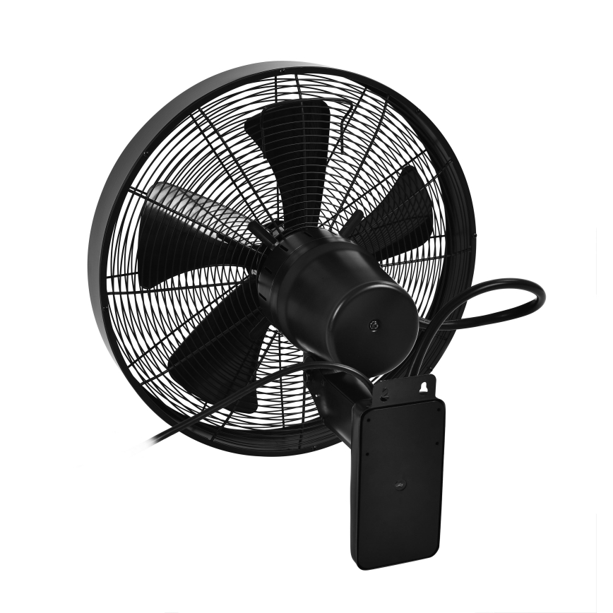 ZEVENTI - Vægventilator FREEZE 50W/230V diameter 40 cm sort + fjernbetjening