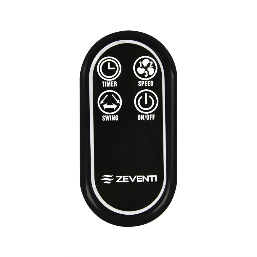 ZEVENTI - Vægventilator FREEZE 50W/230V diameter 40 cm sort + fjernbetjening