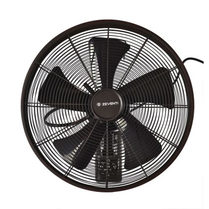ZEVENTI - Vægventilator FREEZE 50W/230V diameter 40 cm sort/brun + fjernbetjening