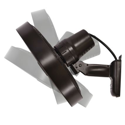 ZEVENTI - Vægventilator FREEZE 50W/230V diameter 40 cm sort/brun + fjernbetjening