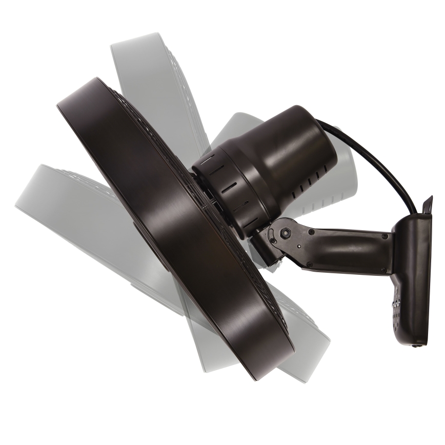 ZEVENTI - Vægventilator FREEZE 50W/230V diameter 40 cm sort/brun + fjernbetjening