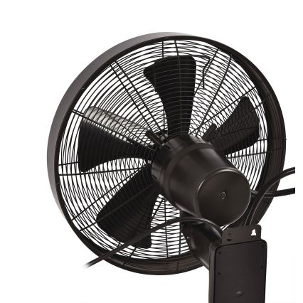 ZEVENTI - Vægventilator FREEZE 50W/230V diameter 40 cm sort/brun + fjernbetjening