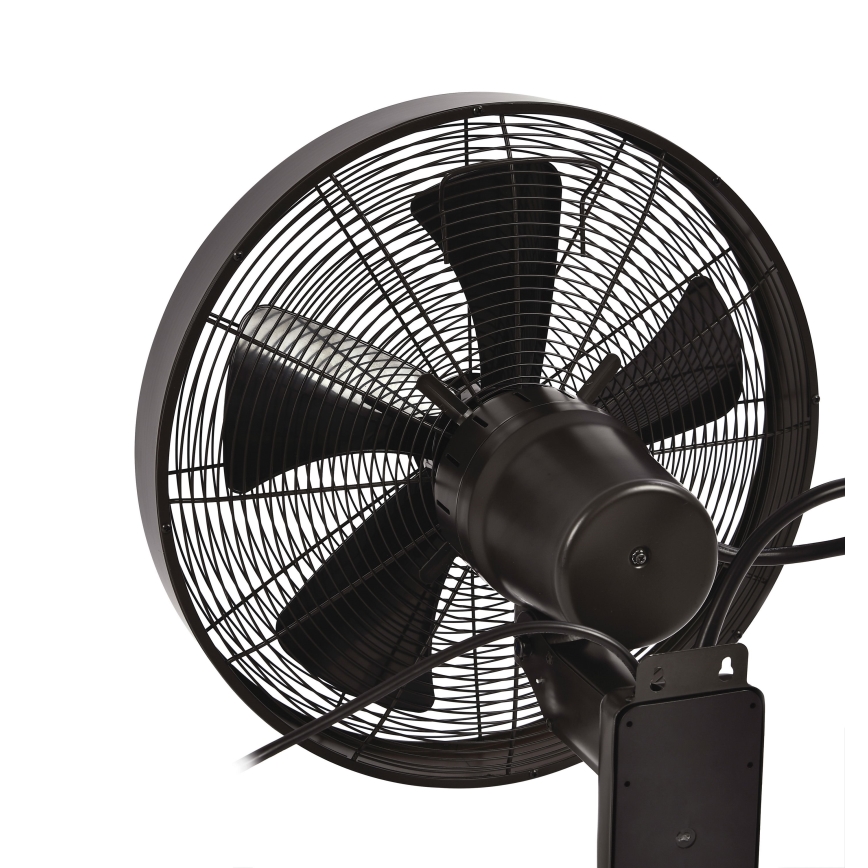 ZEVENTI - Vægventilator FREEZE 50W/230V diameter 40 cm sort/brun + fjernbetjening