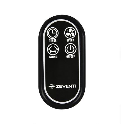 ZEVENTI - Vægventilator FREEZE 50W/230V diameter 40 cm sort/brun + fjernbetjening