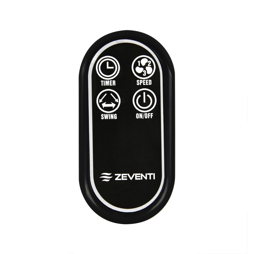 ZEVENTI - Vægventilator FREEZE 50W/230V diameter 40 cm sort/brun + fjernbetjening
