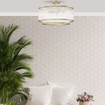 Zuma Line - Overflademonteret lysekrone 6xE14/60W/230V messing