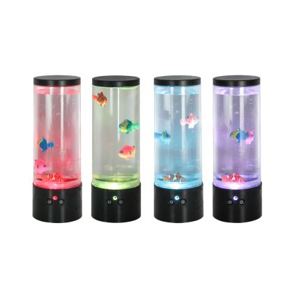 Zuma Line - LED bordlampe m. RGB-farver dæmpbar LED/1W/5V/3xAA + fjernbetjening