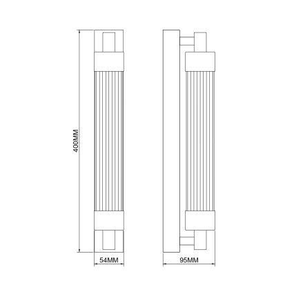 Zuma Line - LED-væglampe LED/8W/230V sort