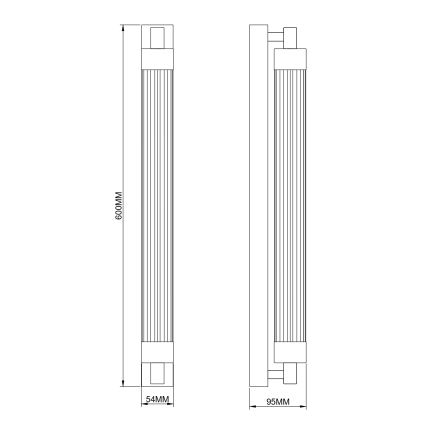 Zuma Line - LED væglampe LED/14W/230V sort