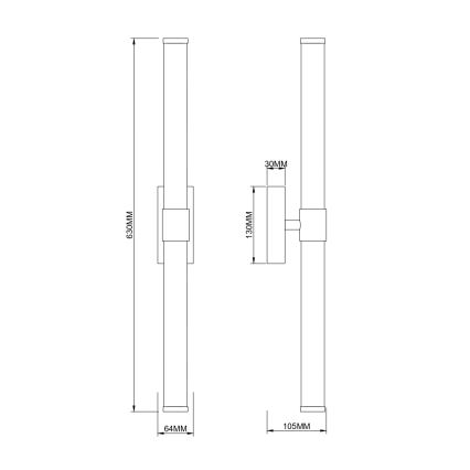 Zuma Line - LED væglampe LED/12W/230V messing