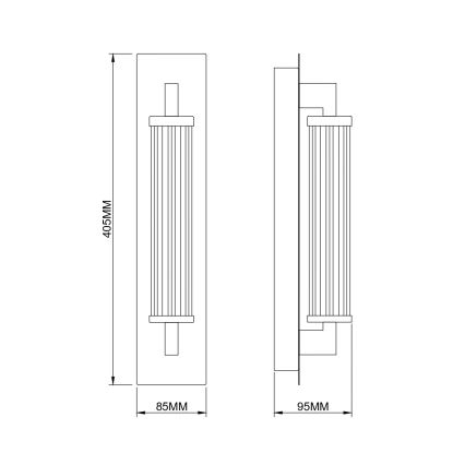 Zuma Line - LED-væglampe LED/8W/230V guld