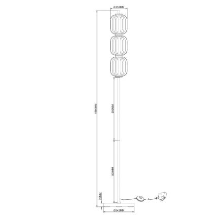 Zuma Line - LED-gulvlampe 20W/230V, guld