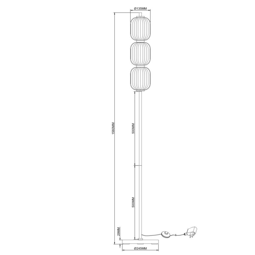 Zuma Line - LED-gulvlampe 20W/230V, guld