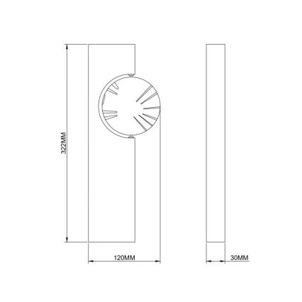 Zuma Line - LED væglampe LED/3W/230V sort/guld