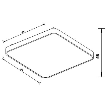 Zuma Line - LED loftlampe LED/40W/230V skinnende krom