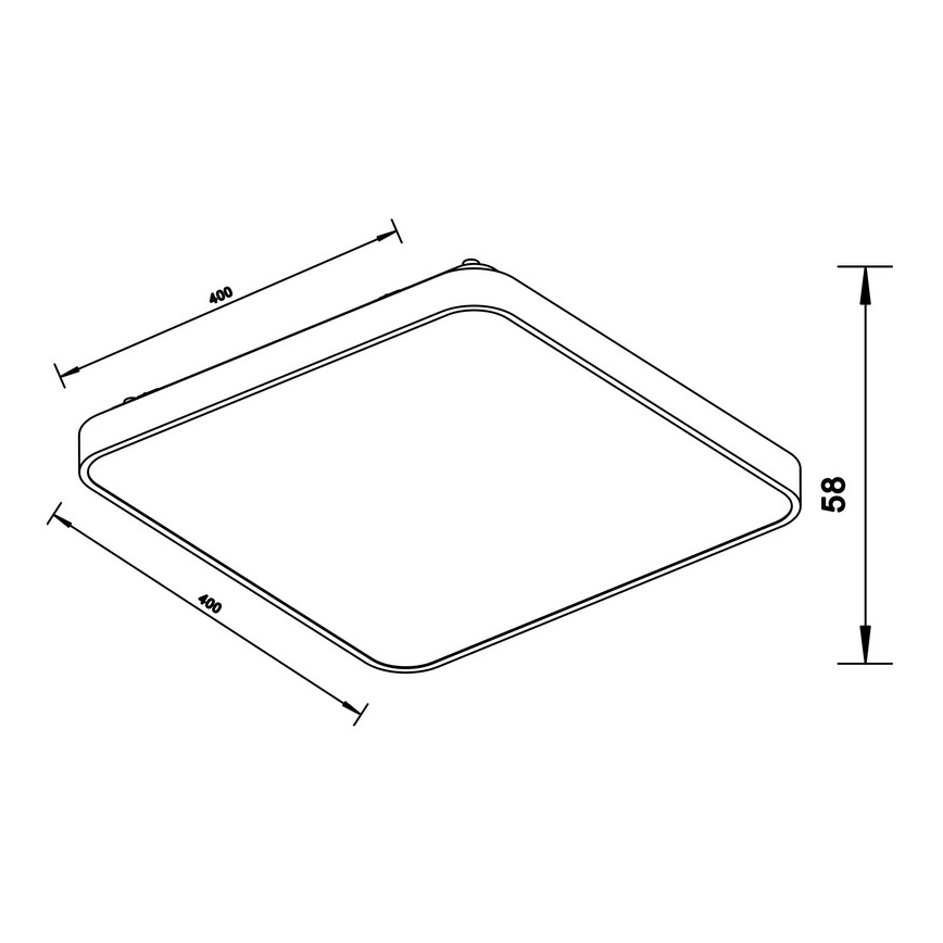 Zuma Line - LED loftlampe LED/40W/230V skinnende krom